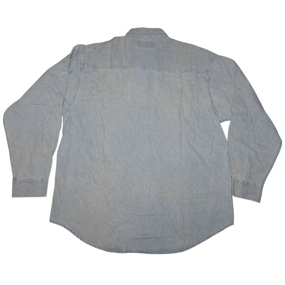 NWT Vintage Harley-Davidson Embroidered Button Up Denim Shirt XXL Hong Kong - Picture 6 of 7